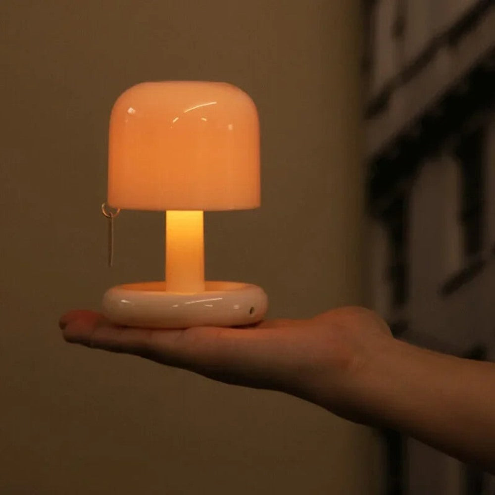 Maintained House Mini Sunset Mushroom Lamp - Glowing in the hand
