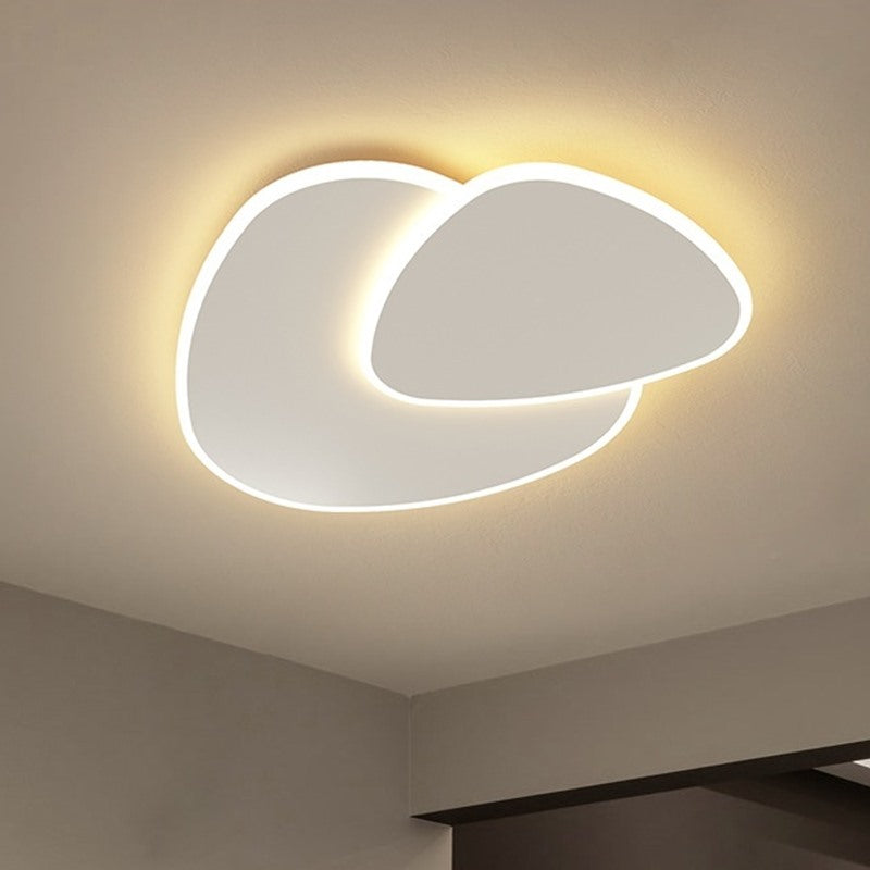 Maintained House Pebble Overlap LED Ceiling Light - On a bedroom ceiling