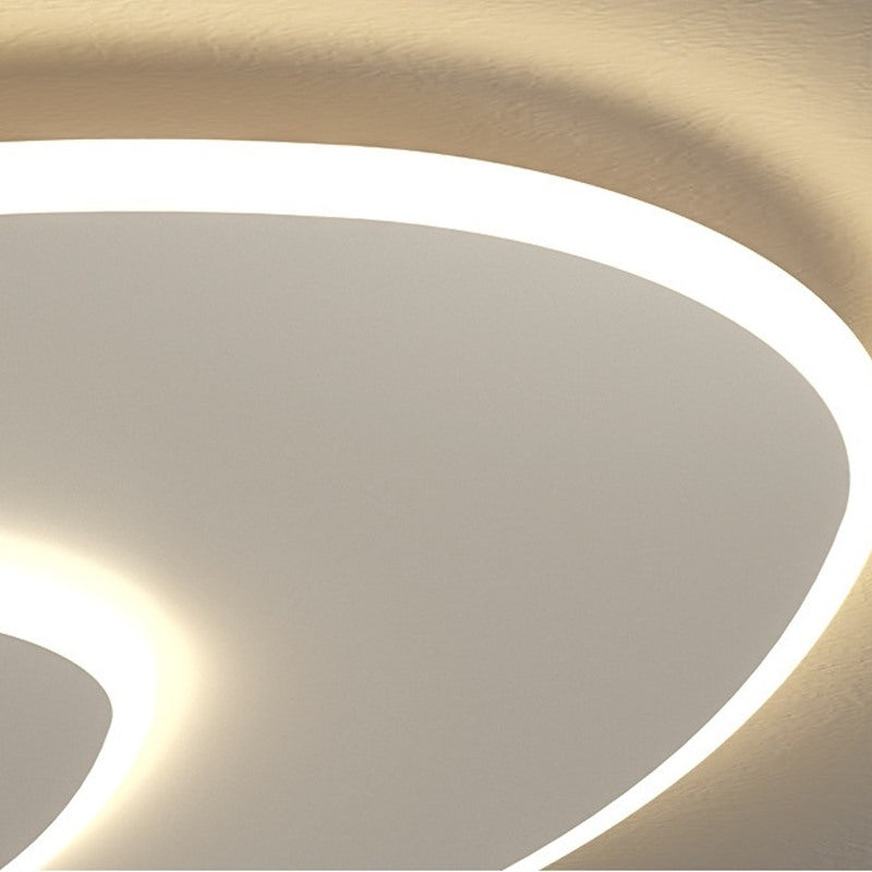 Maintained House Pebble Overlap LED Ceiling Light - Painted iron edge