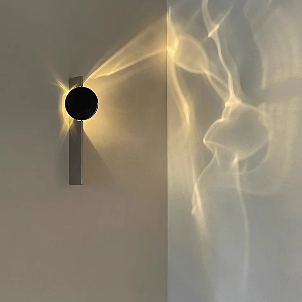 Maintained House Rotating Ripple Light Wall Sconce - 17 in single with a wide back plate