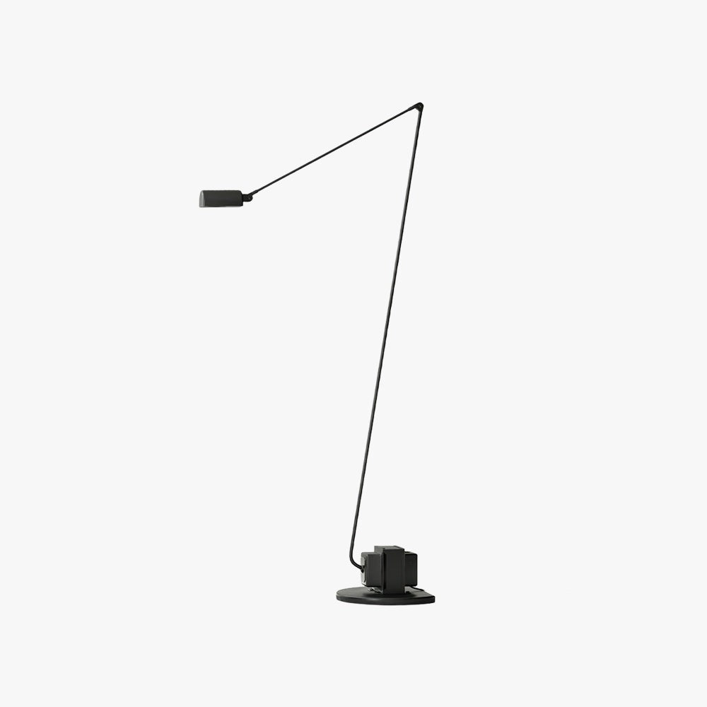 Maintained House Slim Swing Arm LED Floor Lamp - Black