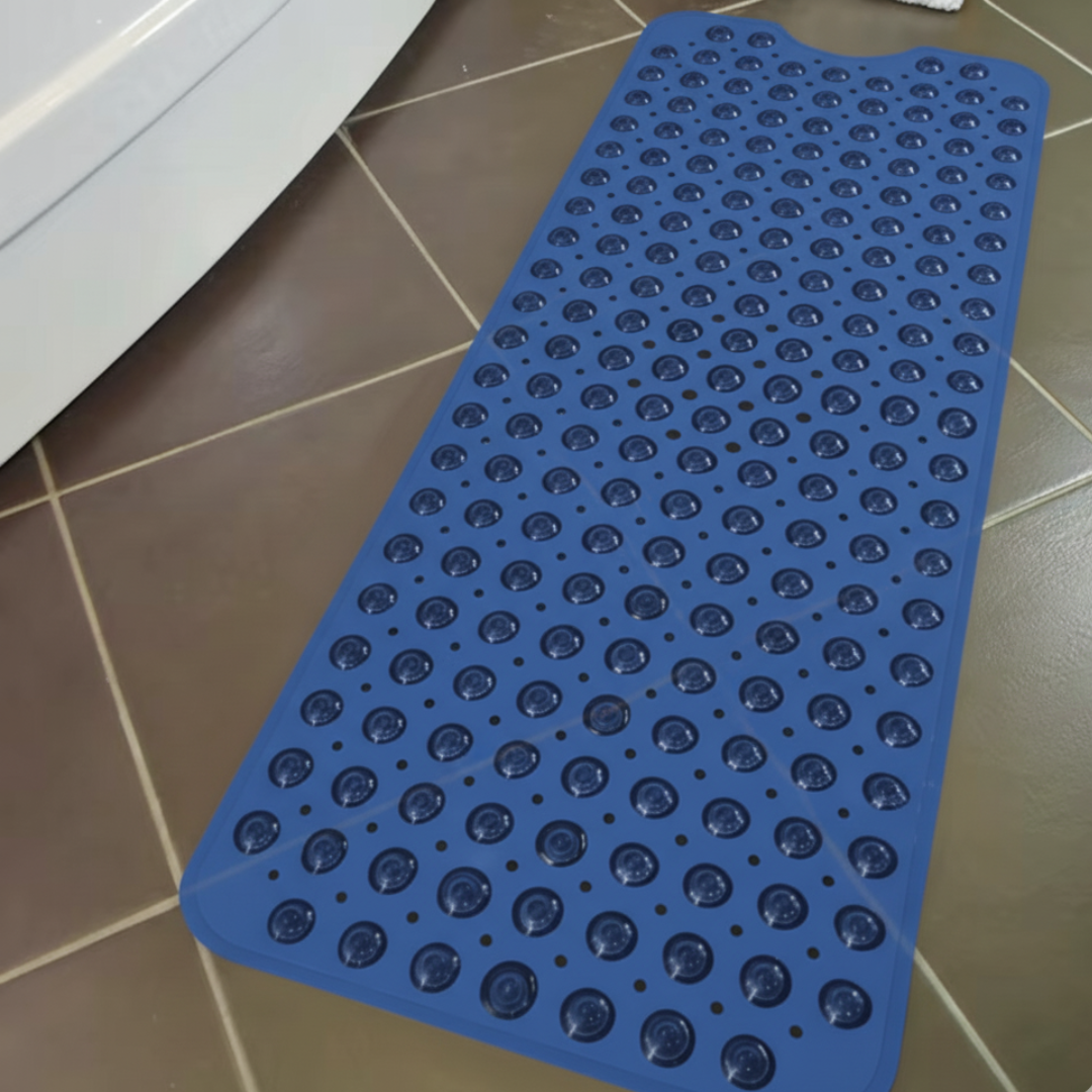 Non-Slip Bathtub Shower Mat with Drain Holes and Suction Cups